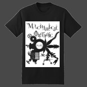 Mechanical Organic - Black T-Shirt with Solid White Printing