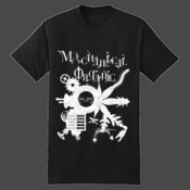 Mechanical Organic - Black T-Shirt with White Distressed Printing